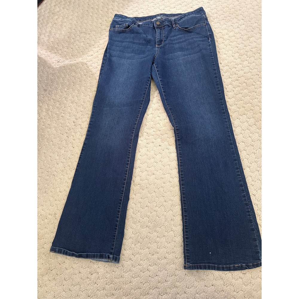 New York & Company Soho Jeans Curvy Bootcut Dark Wash Denim 16 Average